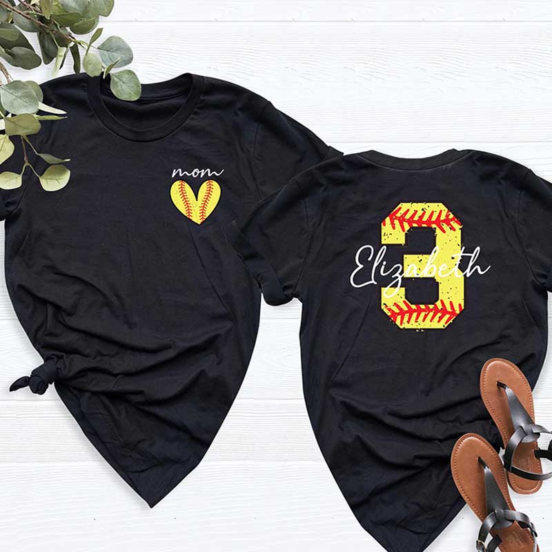 Personalized Softball Name Number T-Shirt