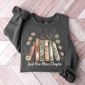 Just One More Chapter Retro Flowers Sweatshirt