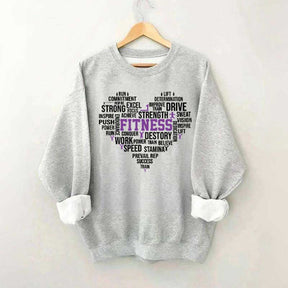 Fitness Word Art Sweatshirt