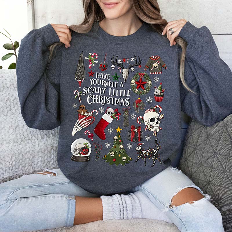 Gothic Christmas Skeleton Sweatshirt