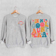 Retro In My Cool Aunt Era Smile Face Sweatshirt
