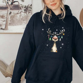 Vintage Reindeer Hoodie