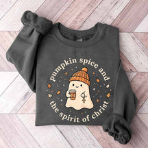 Faith Based Pumpkin Spice Coffee Ghost Sweatshirt