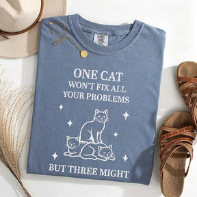 Retro Three Cats Graphic People T-Shirt