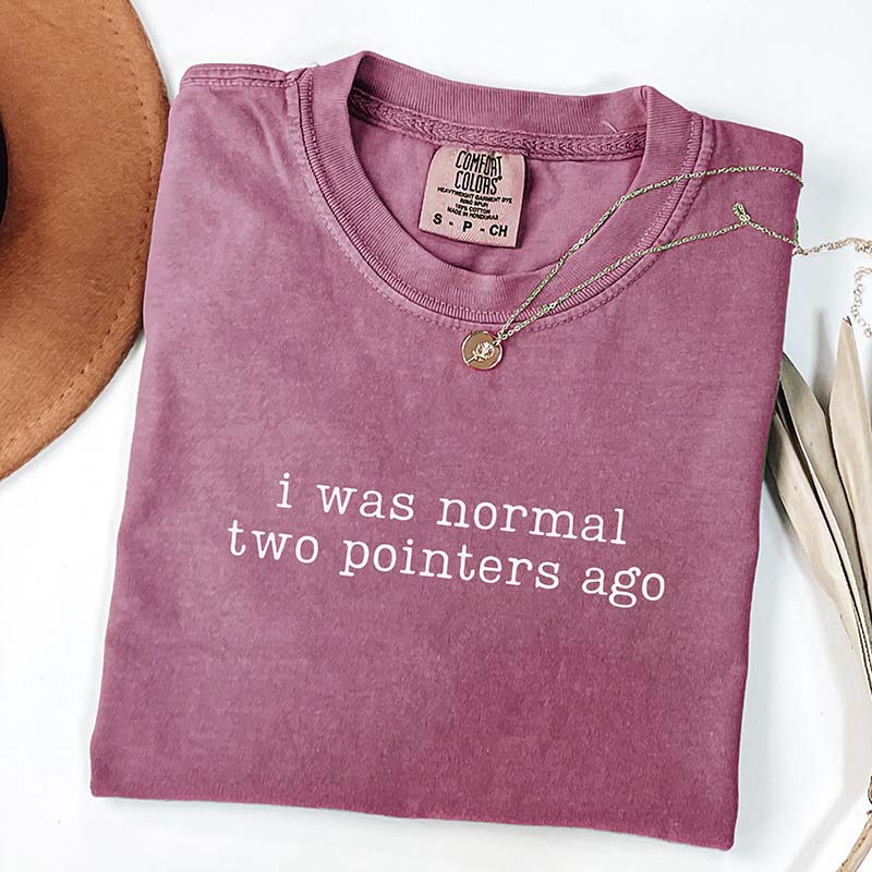 I Was Normal Two Pointers Ago GSP Dog T-Shirt