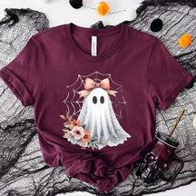 Halloween Lace Ghost Bow T-Shirt