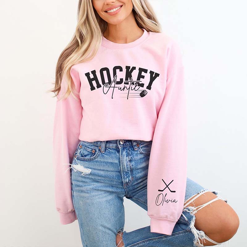 Personalized Hockey Aunt Sweatshirt