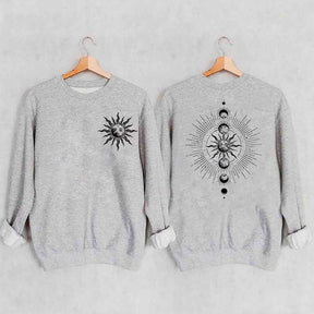Celestial Moon Phase And Sun Sweatshirt