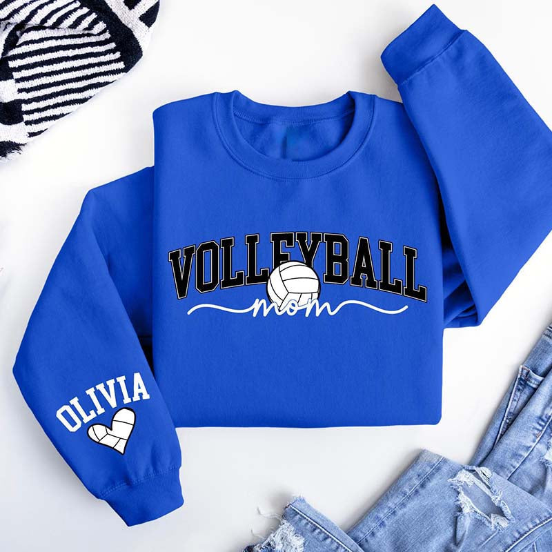 Personalize Volleyball Name On Sleeve Sweatshirt