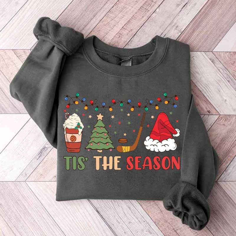Tis The Season Hockey Christmas Tree Sweatshirt