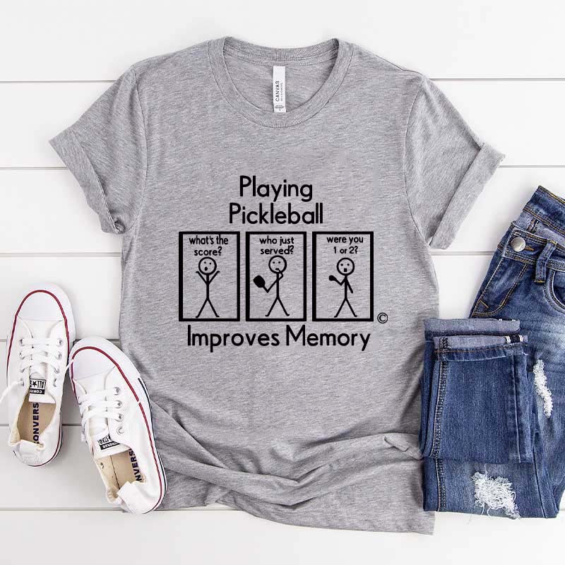 Minimalist Playing Pickleball Improves Memory T-Shirt