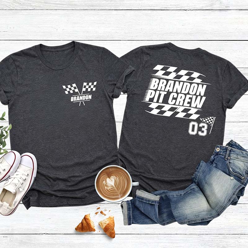 Custom Racing Name And Number T-Shirt
