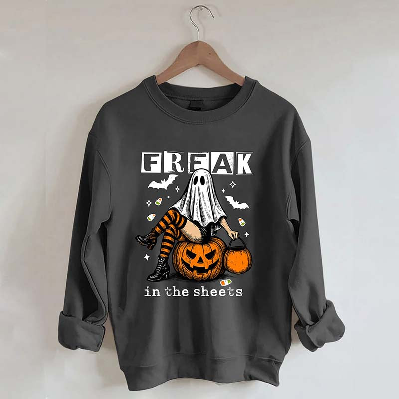 Funny Freak In The Sheets Ghost Girl Sweatshirt