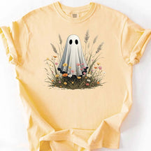 Comfort Colors Cute Ghost in Wildflowers T-Shirt