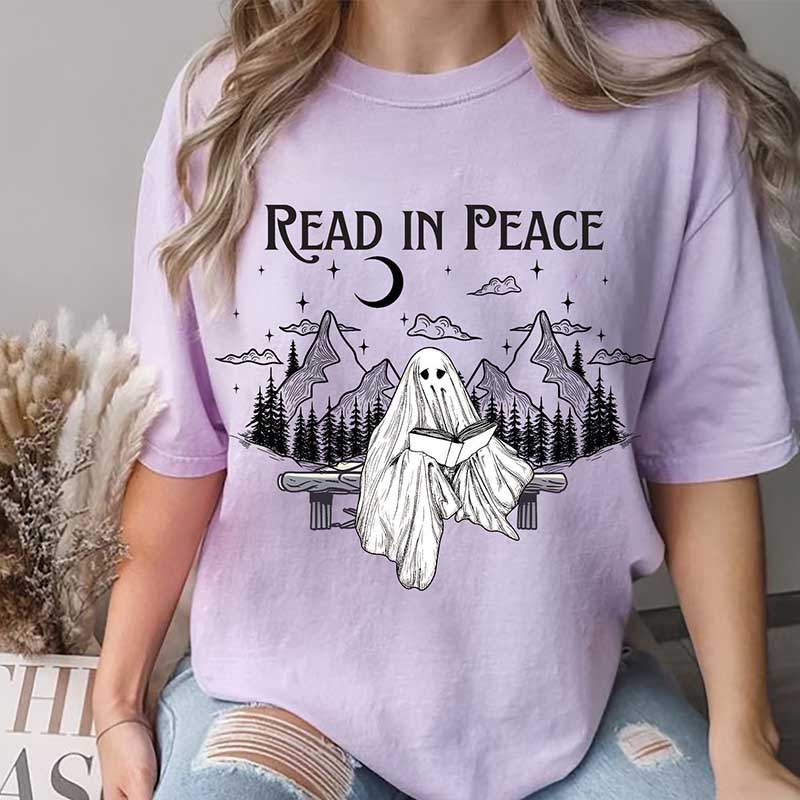 Book Lover Halloween Ghost T-Shirt