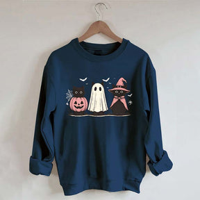 Boo Ghost Black Cat Sweatshirt