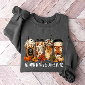 Halloween Coffee Pumpkin Spice Fall Sweatshirt
