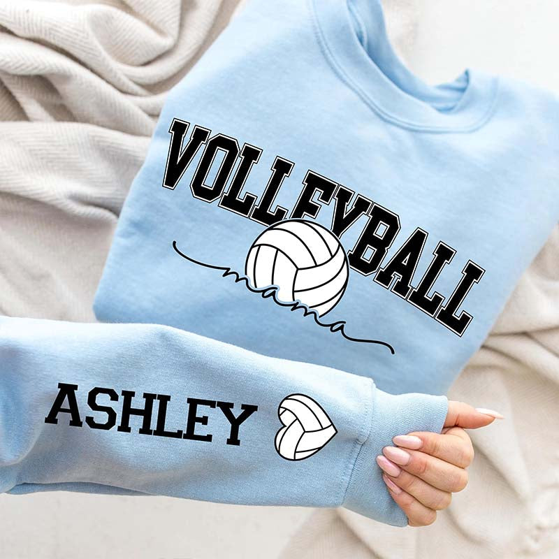 Personalized Name Sleeve Volleyball Sweatshirt