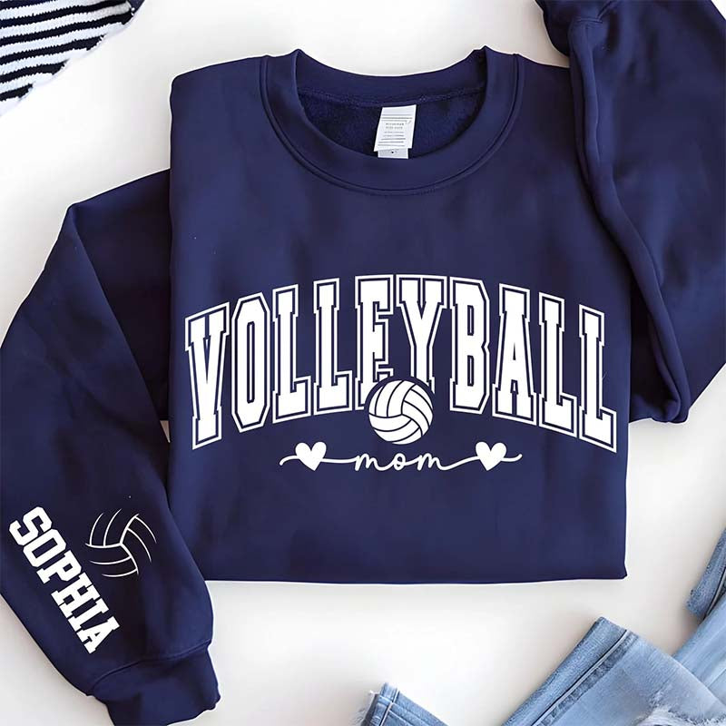Custom Volleyball Mom Heart Sweatshirt