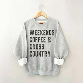 Weekends Coffee And Cross Country Runner Sweatshirt