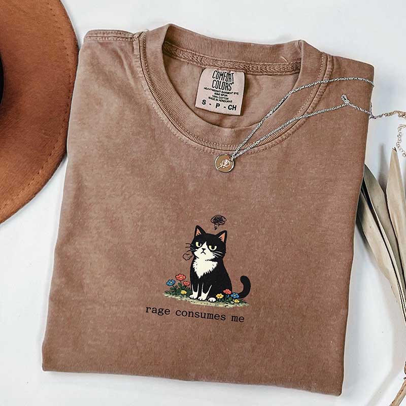 Funny Cat Meme Floral T-Shirt