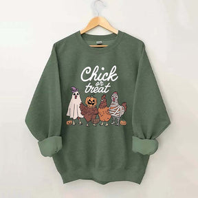 Chick Or Treat Halloween Chicken Sweatshirt