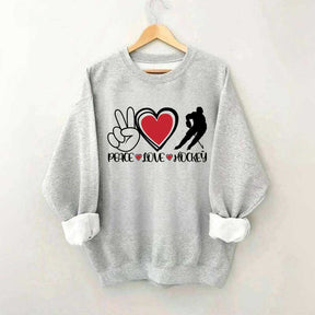 Peace Love Hockey Sweatshirt