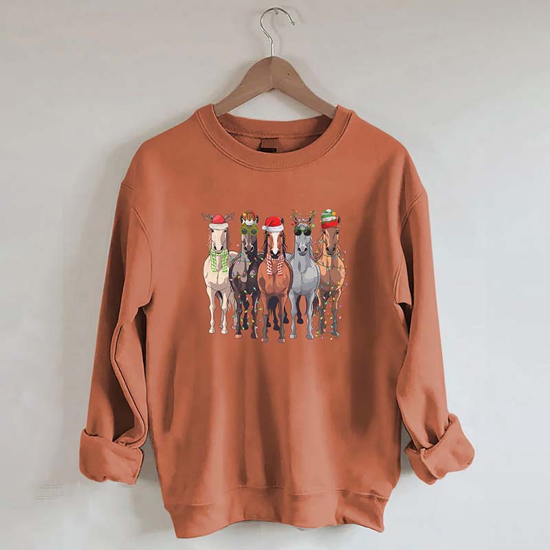 Horses Merry Christmas Sweatshirt