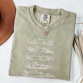 Evolution of a F1 Car Race T-Shirt