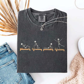 Halloween Pilates Skeleton Reformer Workout T-Shirt