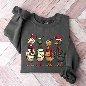 Funny Duck Christmas Lights Sweatshirt