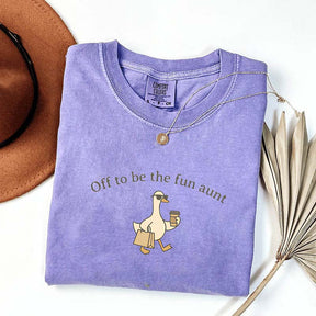 Off To Be The Fun Aunt Goose Pregnancy T-Shirt