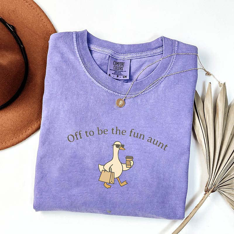 Off To Be The Fun Aunt Goose Pregnancy T-Shirt