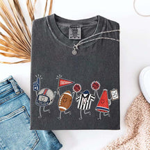Team Matching Football Doodle T-Shirt