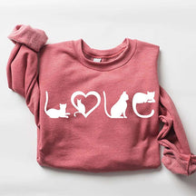 Black Cat Mom Love Sweatshirt