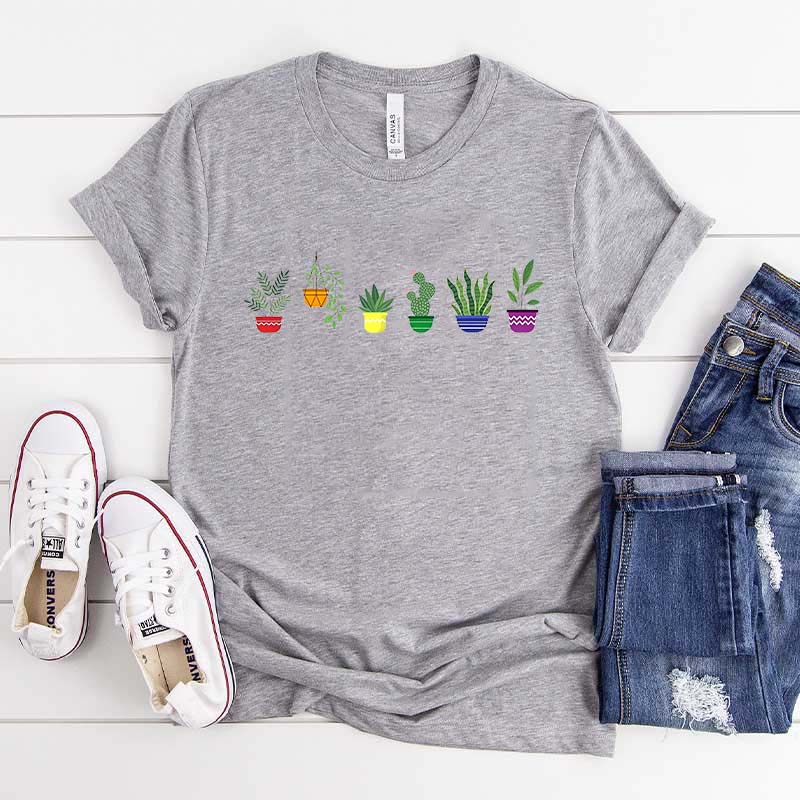Gender Neutral Cute Rainbow Plant T-Shirt