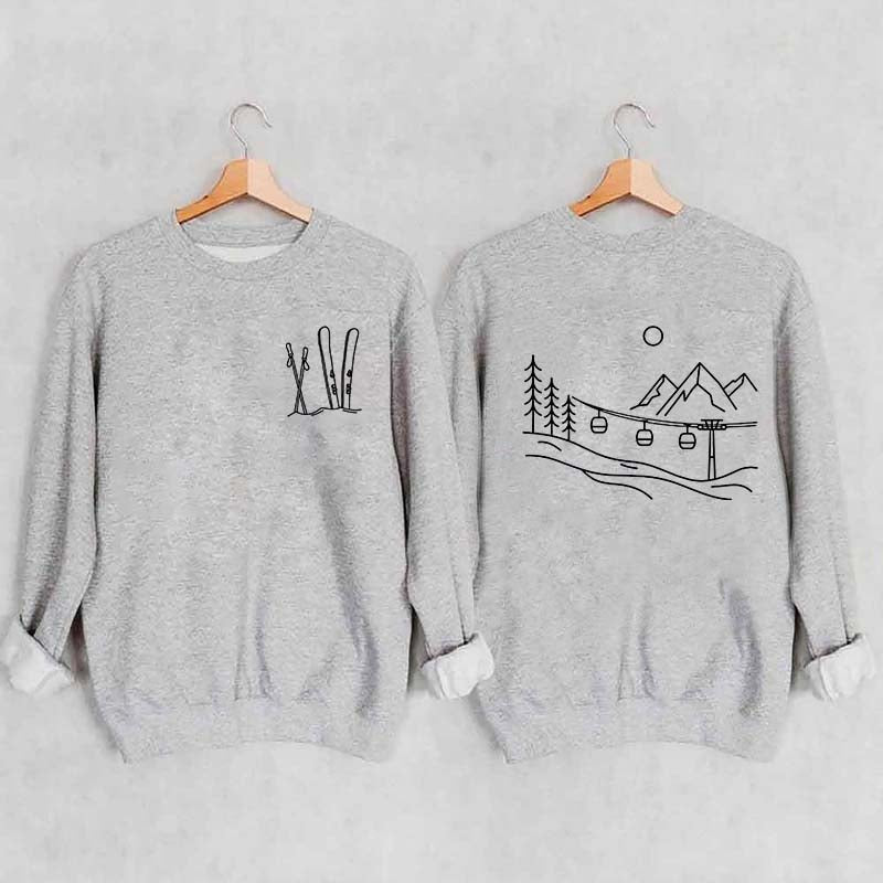 Minimalist Ski Design Sweatshirt