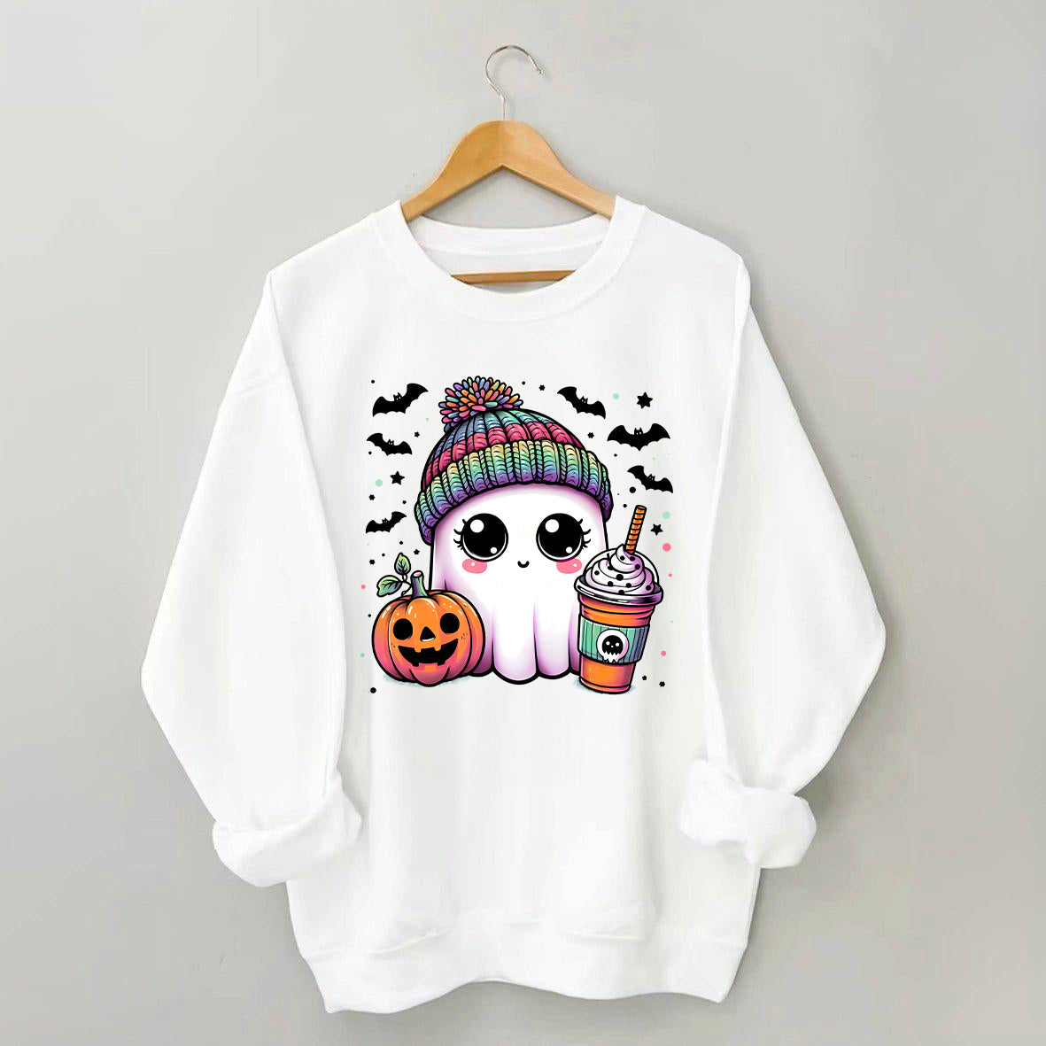 Cute Ghost Coffee Sweatshirt