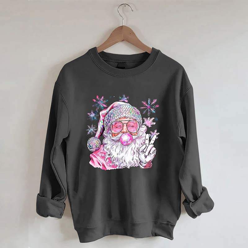 Santa Christmas Blowing Bubble Sweatshirt