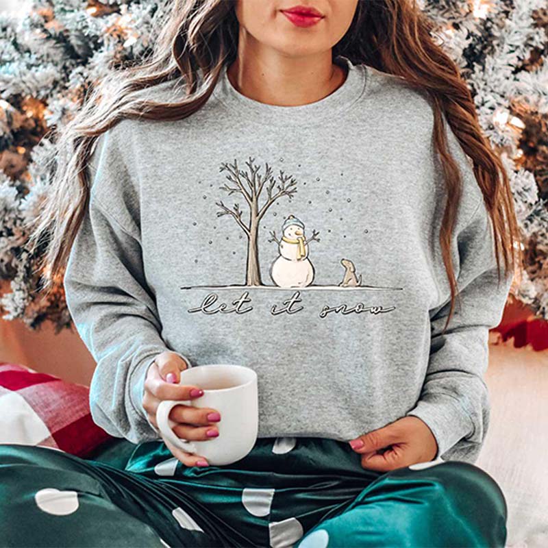 Let It Snow Snowman Christmas Sweatshirt