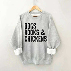 Trendy Dogs Books & Chickens Sweatshirt