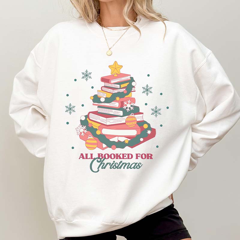 Book Tree Christmas Librarian Teacher Bookish Sweatshirt