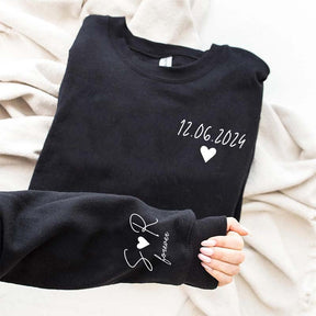 Personalized Date Initials Anniversaries Sweatshirt