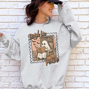 Bookish Halloween Haunted Library Ghost Sweatshirt
