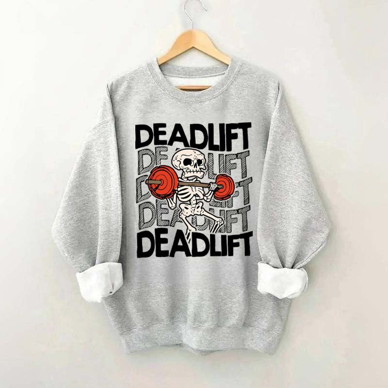 Funny Skeleton Dead Lifting Sweatshirt