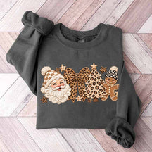 Leopard Christmas Comfort Santa Sweatshirt
