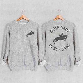 Personalized Equestrian Name Horse Horseback Riding Sweatshirt