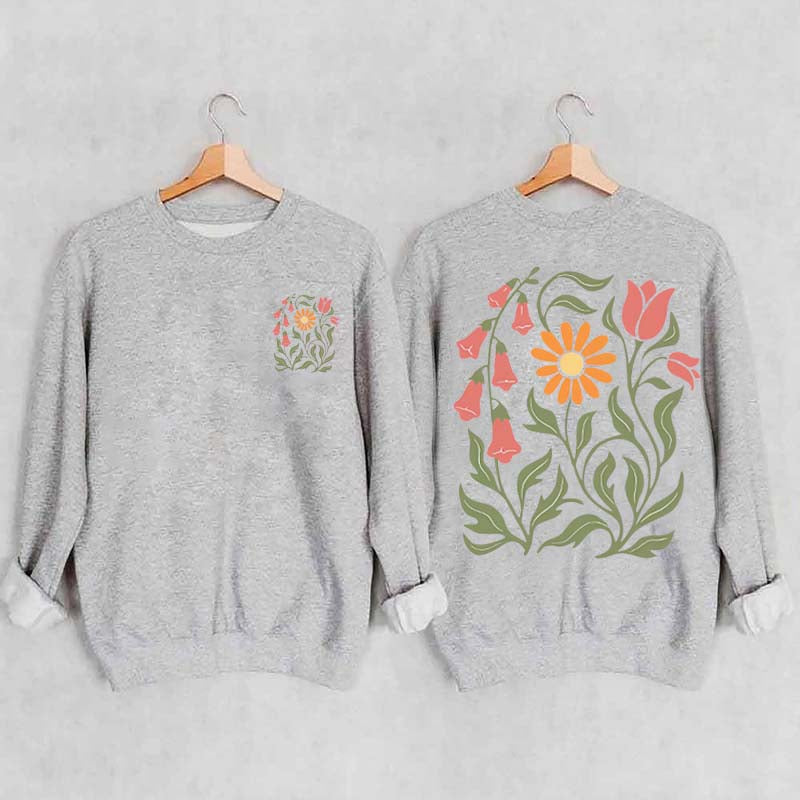Foxglove Daisy Tulip Sweatshirt