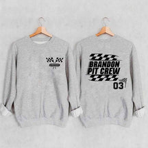 Personalized Pit Crew Racing Sweatshirt