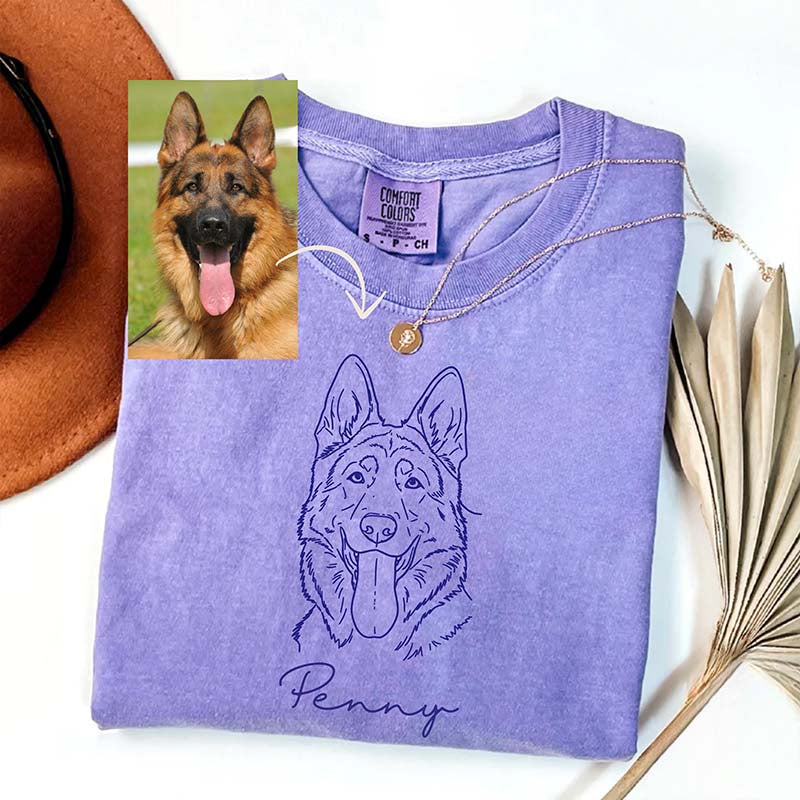 Custom Pet Love With Name And Photo T-Shirt